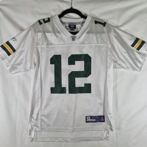 Vtg Aaron Rodgers #12 Packers Jersey Youth Large 14-16 Reebok NFL Green Bay